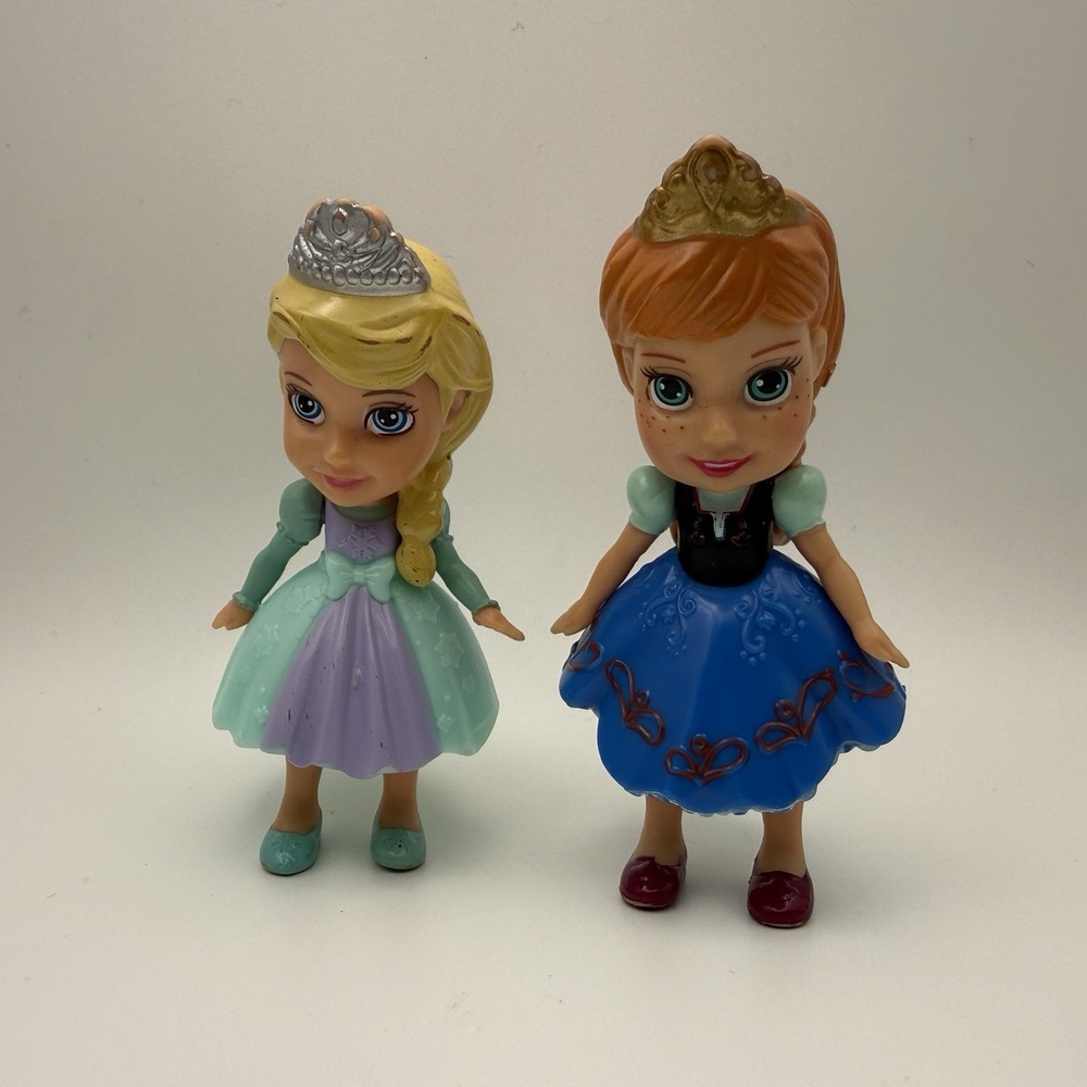 3.5" Disney Princess Frozen Anna and Elsa mini toddler doll